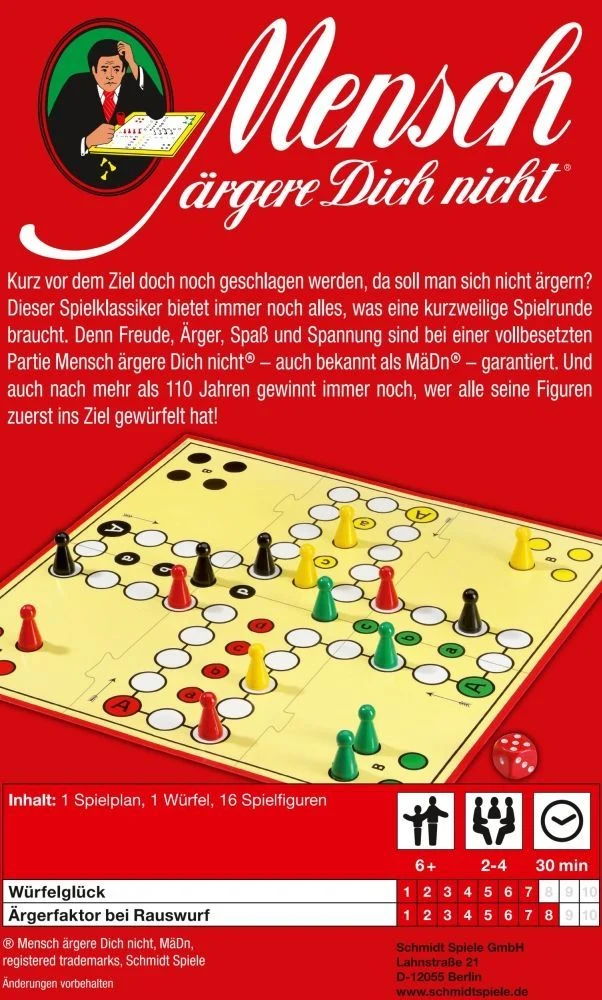 Mensch ärgere Dich nicht: Reisespiel in der Metalldose