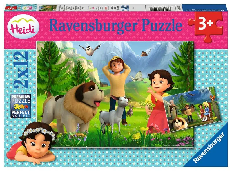 Kinderpuzzle Heidi 2x12 Teile – Puzzle ab 3 Jahren