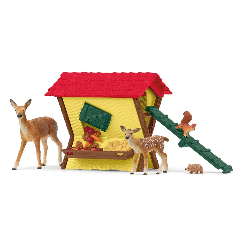 Spielset Fütterung der Waldtiere mit Futterkrippe - Schleich Farm World