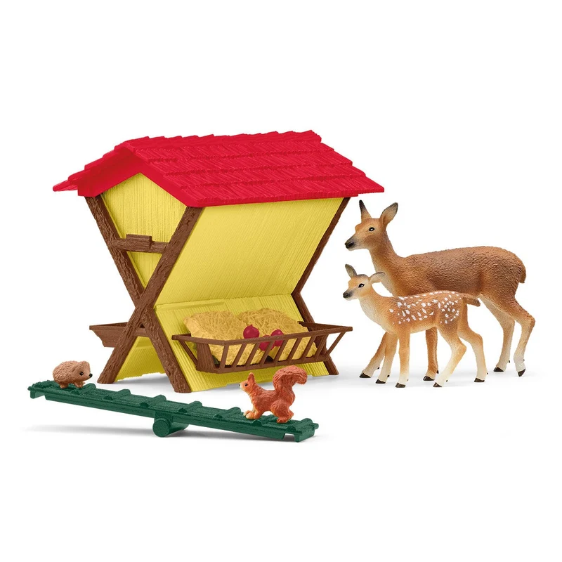 Spielset Fütterung der Waldtiere mit Futterkrippe - Schleich Farm World