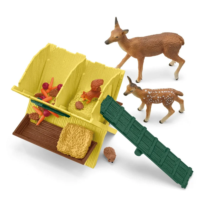 Spielset Fütterung der Waldtiere mit Futterkrippe - Schleich Farm World