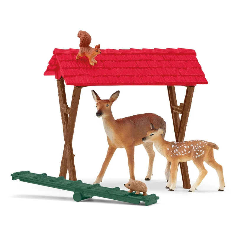 Spielset Fütterung der Waldtiere mit Futterkrippe - Schleich Farm World