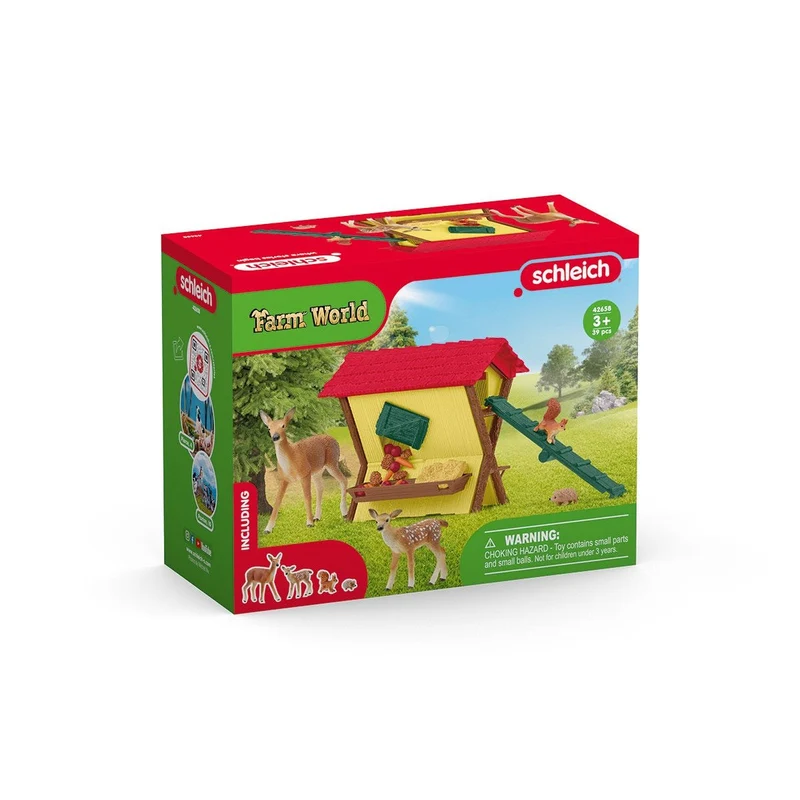 Spielset Fütterung der Waldtiere mit Futterkrippe - Schleich Farm World