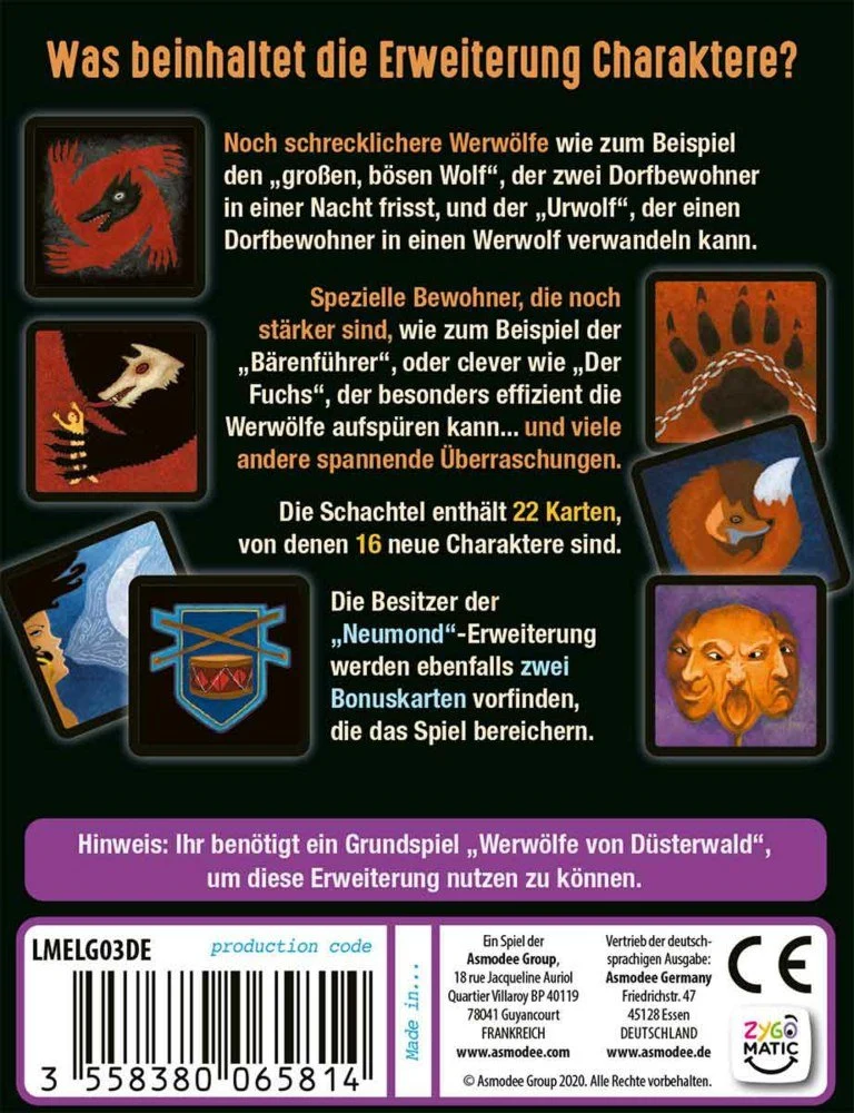 Werwölfe von Düsterwald - Neue Charaktere