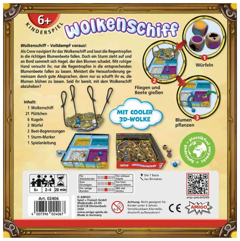 Wolkenschiff – kooperatives Kinderspiel mit 3D Wolke