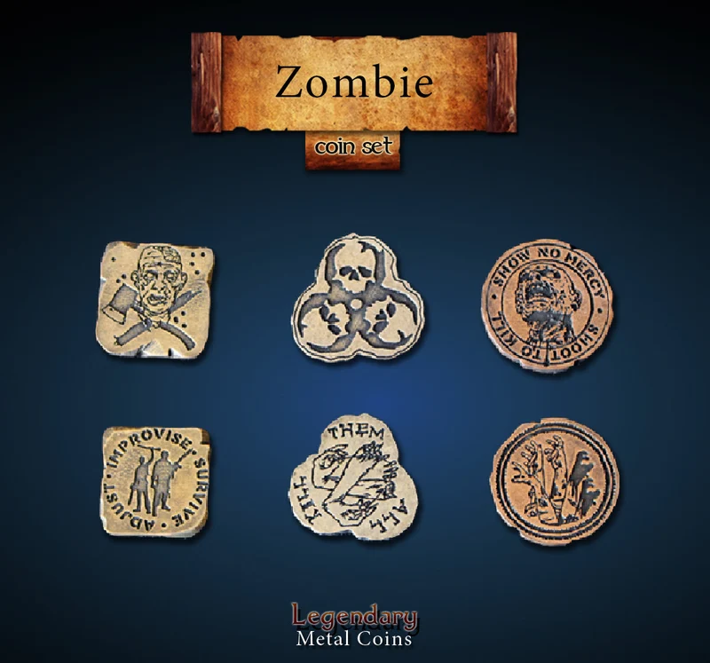 Zombie Coin Set (24 Stück)