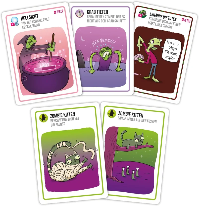 Exploding Kittens: Zombie Kittens – Party-Kartenspiel