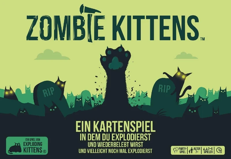 Exploding Kittens: Zombie Kittens – Party-Kartenspiel