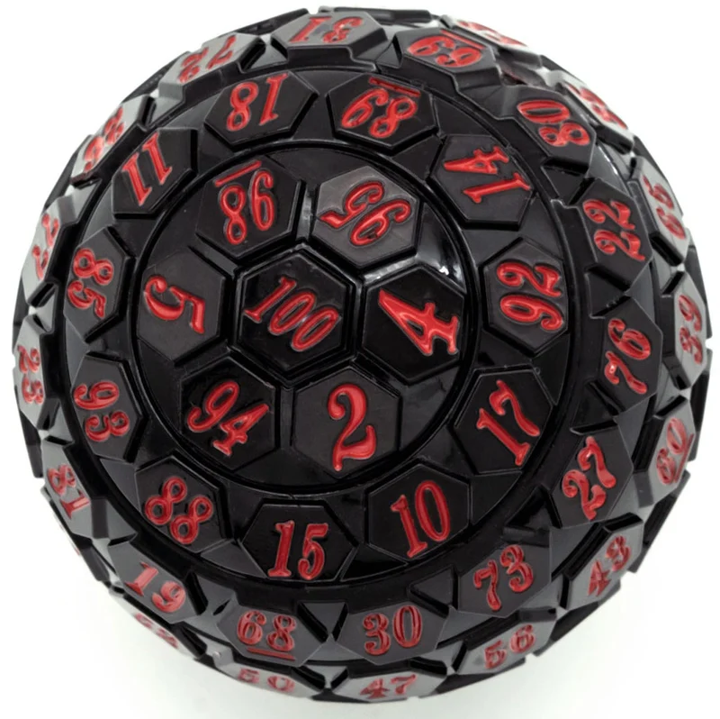 W100 / D100 Drachenei schwarz/rot