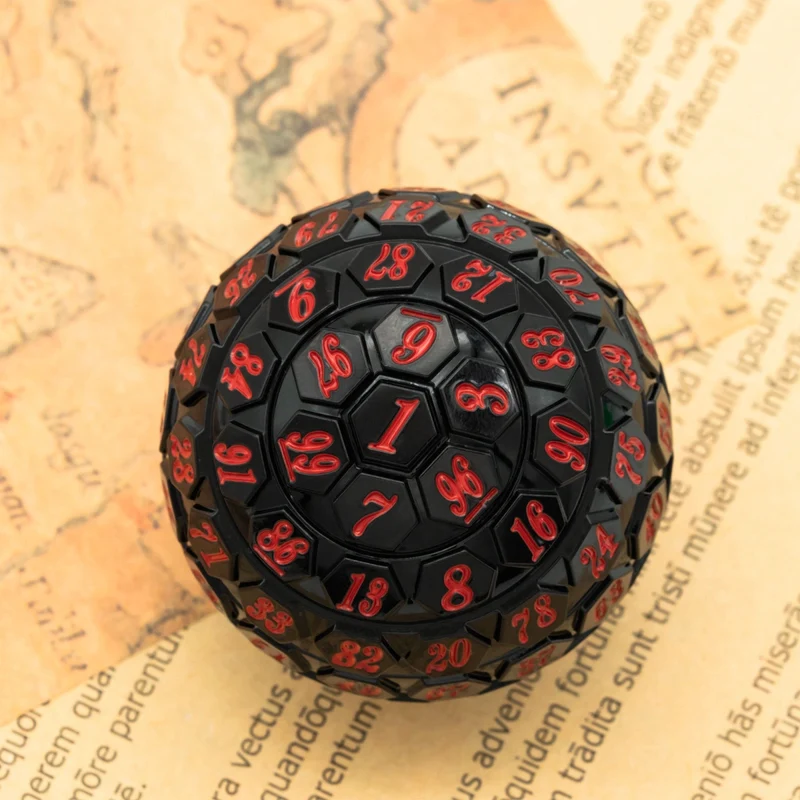 W100 / D100 Drachenei schwarz/rot