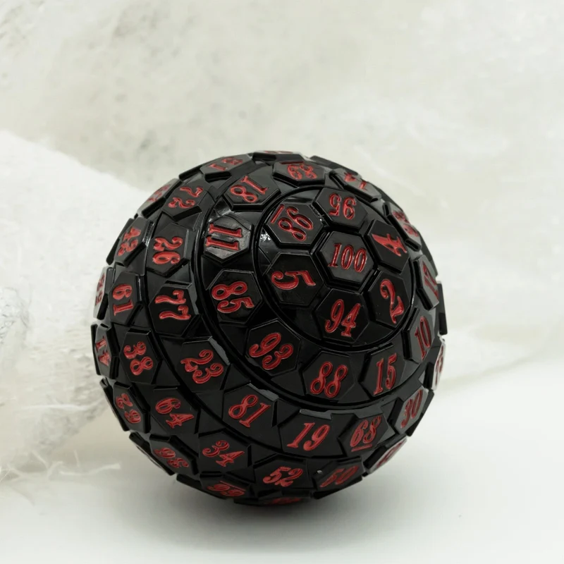 W100 / D100 Drachenei schwarz/rot