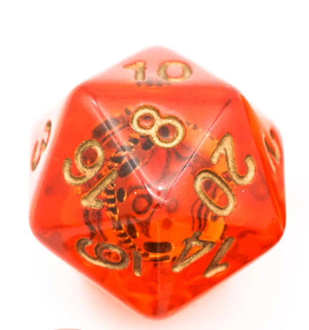 Steampunk Amber D20 / D10 / D6