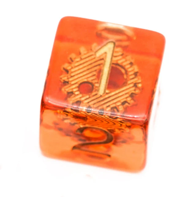 Steampunk Amber D20 / D10 / D6