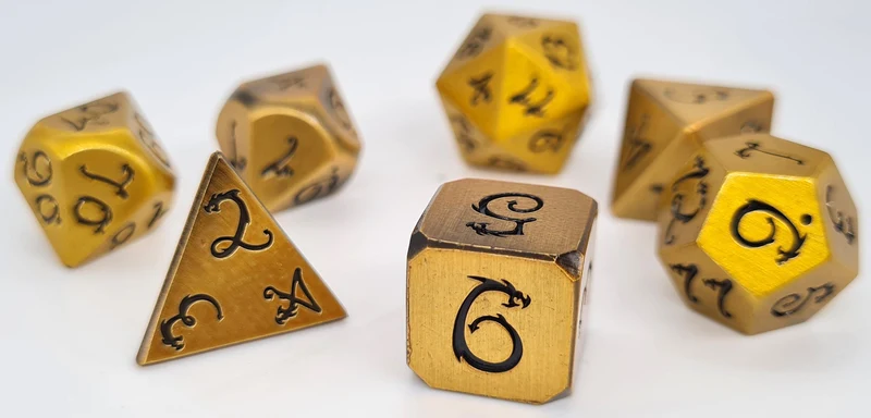 Drachenwürfel Goldoptik