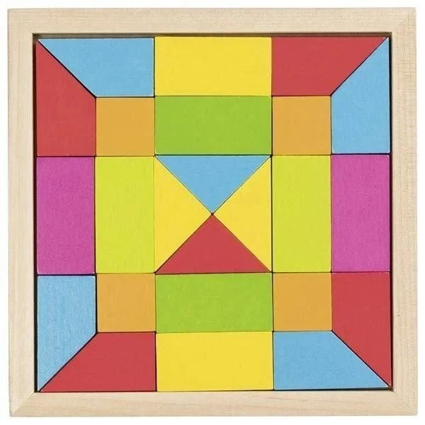 Goki Legespiel Regenbogen Mosaik aus Holz