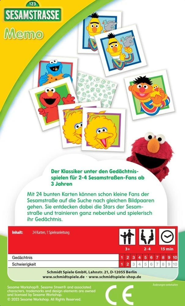 Sesamstrasse: Memo, Reisespiel in der Metalldose