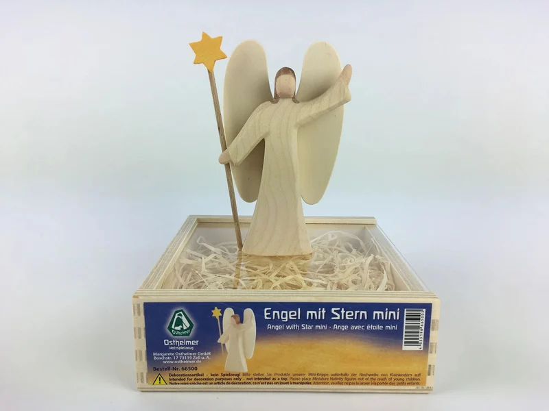 Ostheimer Engel mit Stern Miniatur - Weihnachtskrippe