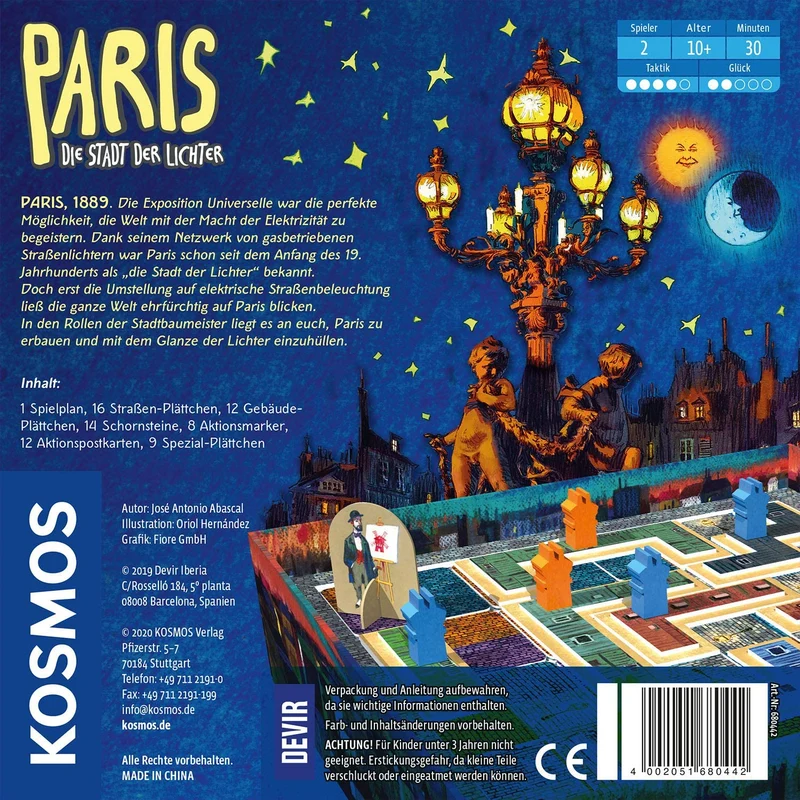 Paris- Die Stadt der Lichter - Taktikspiel für 2