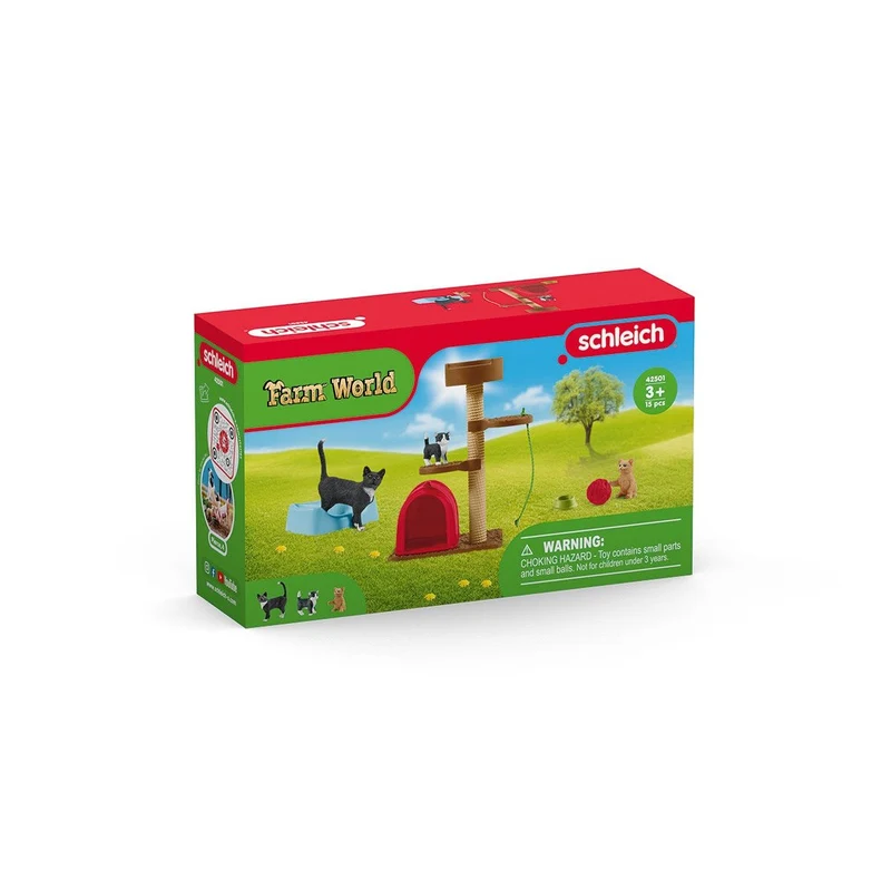 Spielspaß für niedliche Katzen – Schleich Farm World Set mit drei Kätzchen