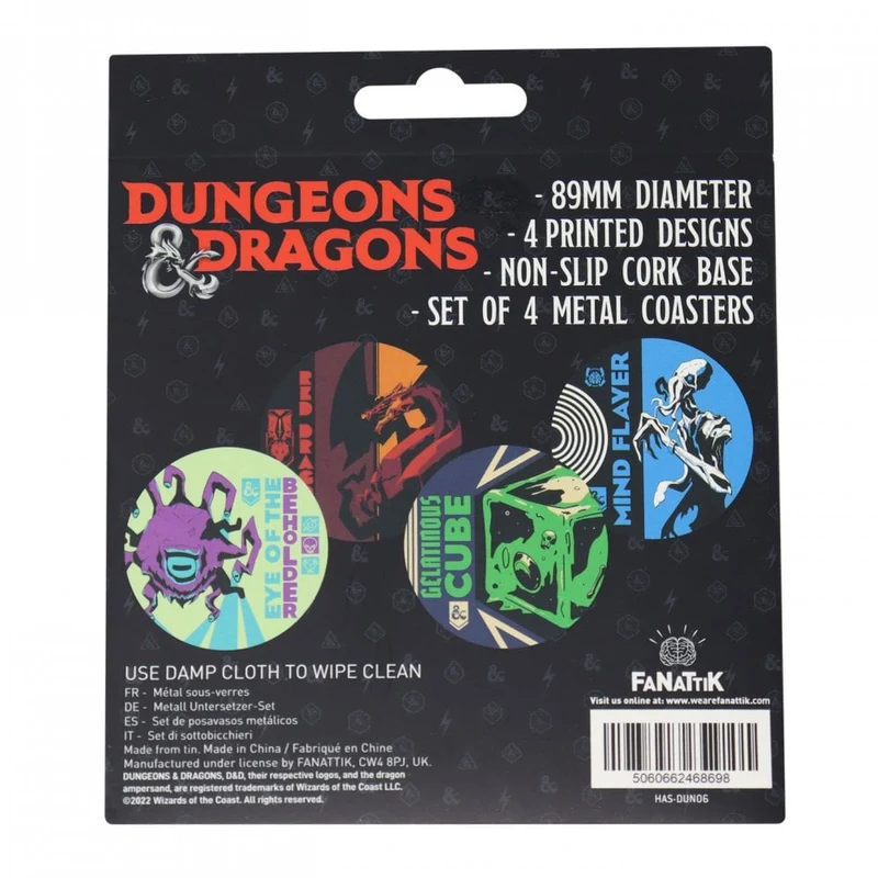 D&D Untersetzer Metall & Kork