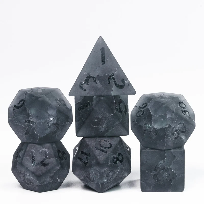 Glaswürfel Frosted Lightning Black