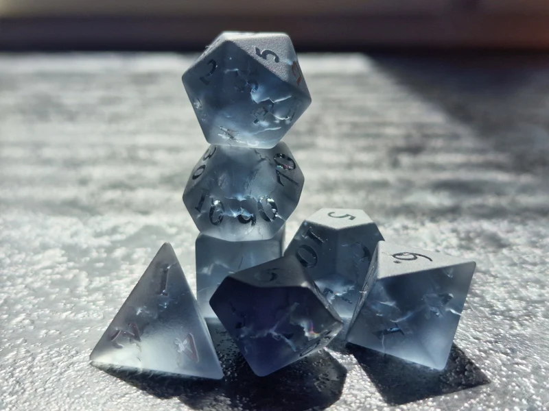 Glaswürfel Frosted Lightning Black
