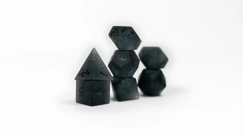 Glaswürfel Frosted Lightning Black
