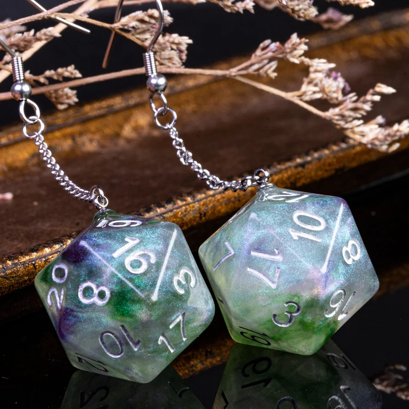 D20 / D6 Ohrringe verschiedene Farben und Formen