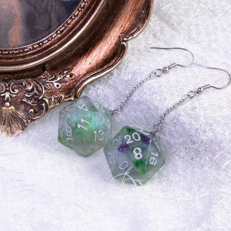 D20 / D6 Ohrringe verschiedene Farben und Formen