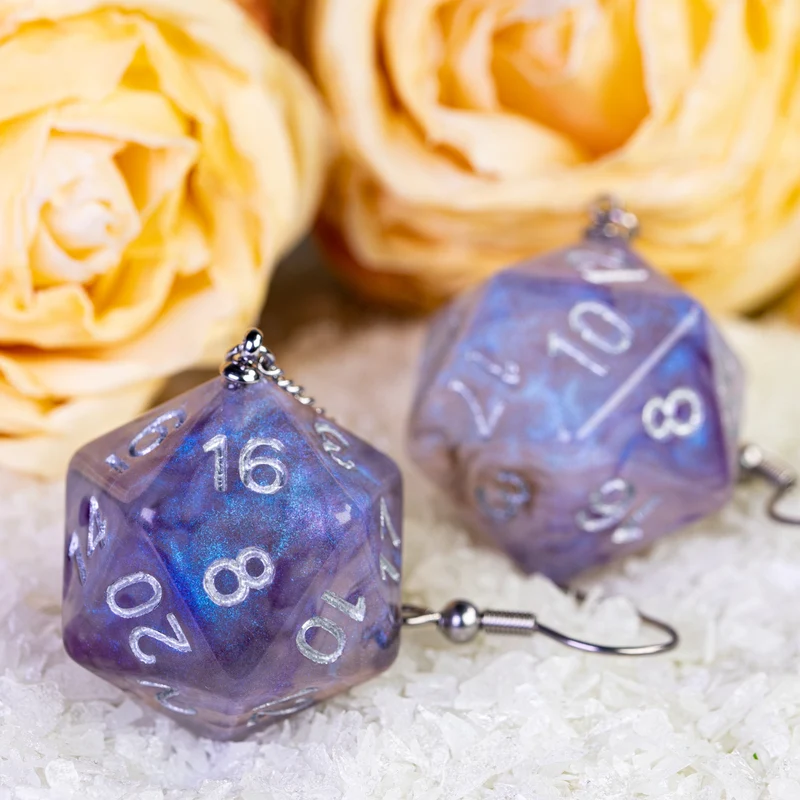 D20 / D6 Ohrringe verschiedene Farben und Formen