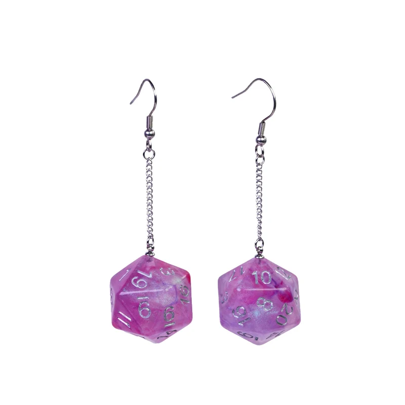 D20 / D6 Ohrringe verschiedene Farben und Formen