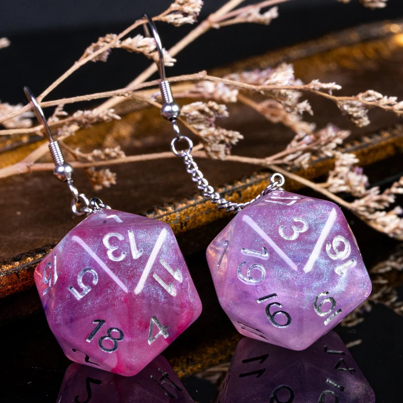 D20 / D6 Ohrringe verschiedene Farben und Formen