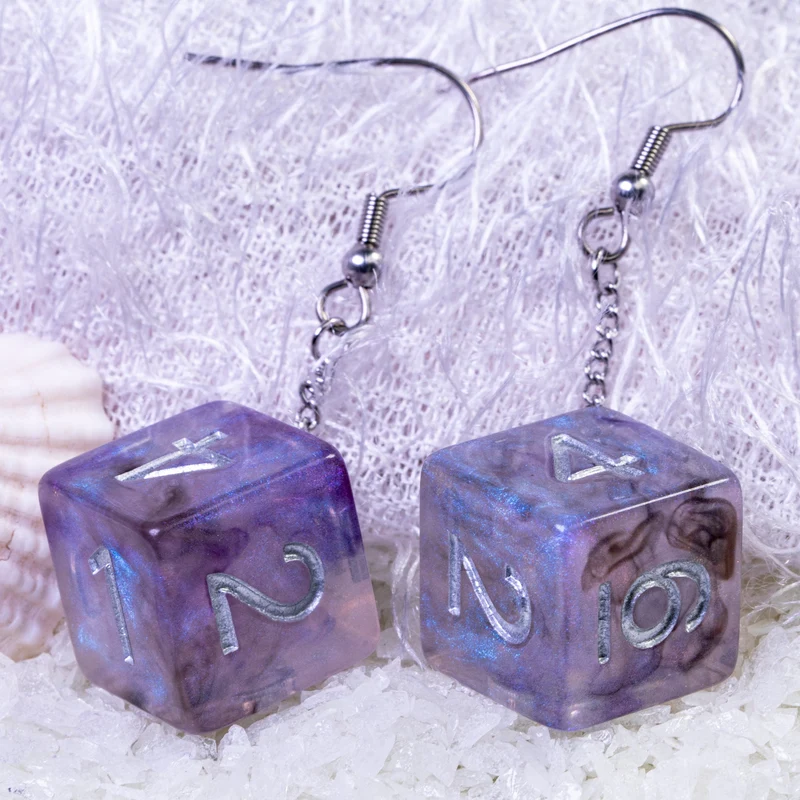 D20 / D6 Ohrringe verschiedene Farben und Formen