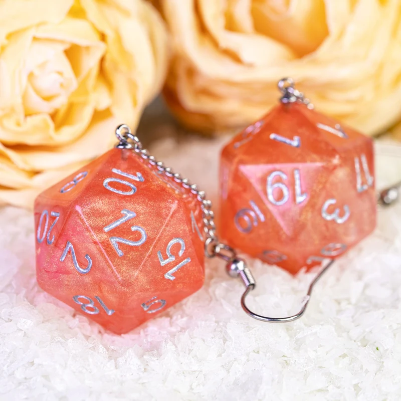 D20 / D6 Ohrringe verschiedene Farben und Formen