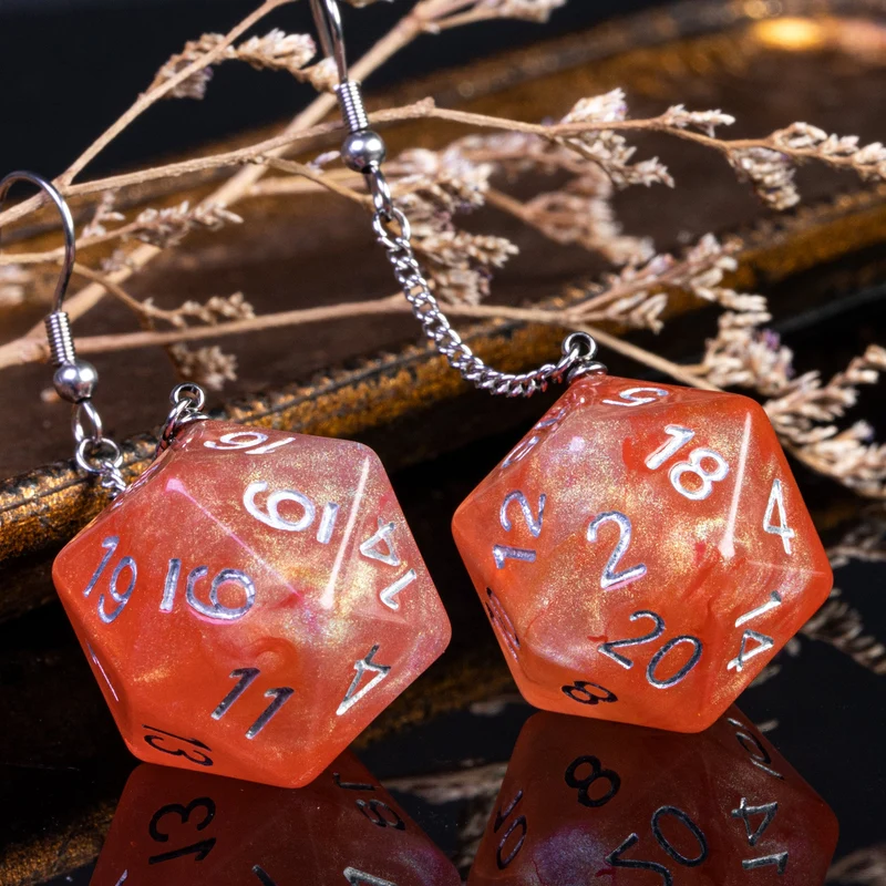 D20 / D6 Ohrringe verschiedene Farben und Formen