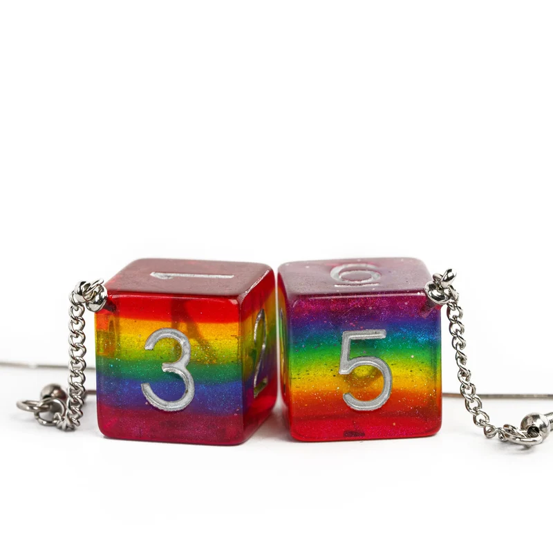 D20 / D6 Ohrringe verschiedene Farben und Formen