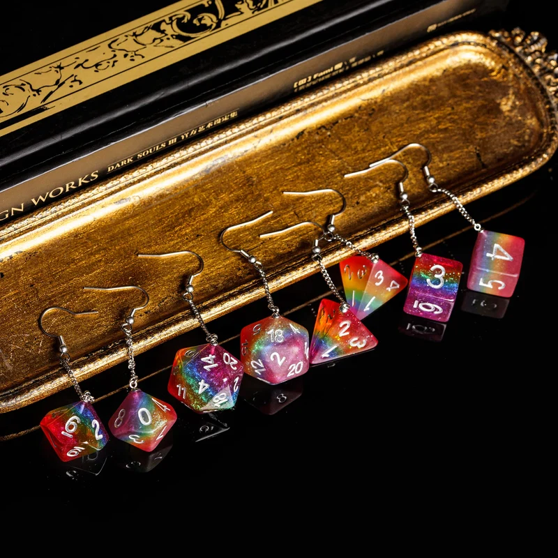 D20 / D6 Ohrringe verschiedene Farben und Formen