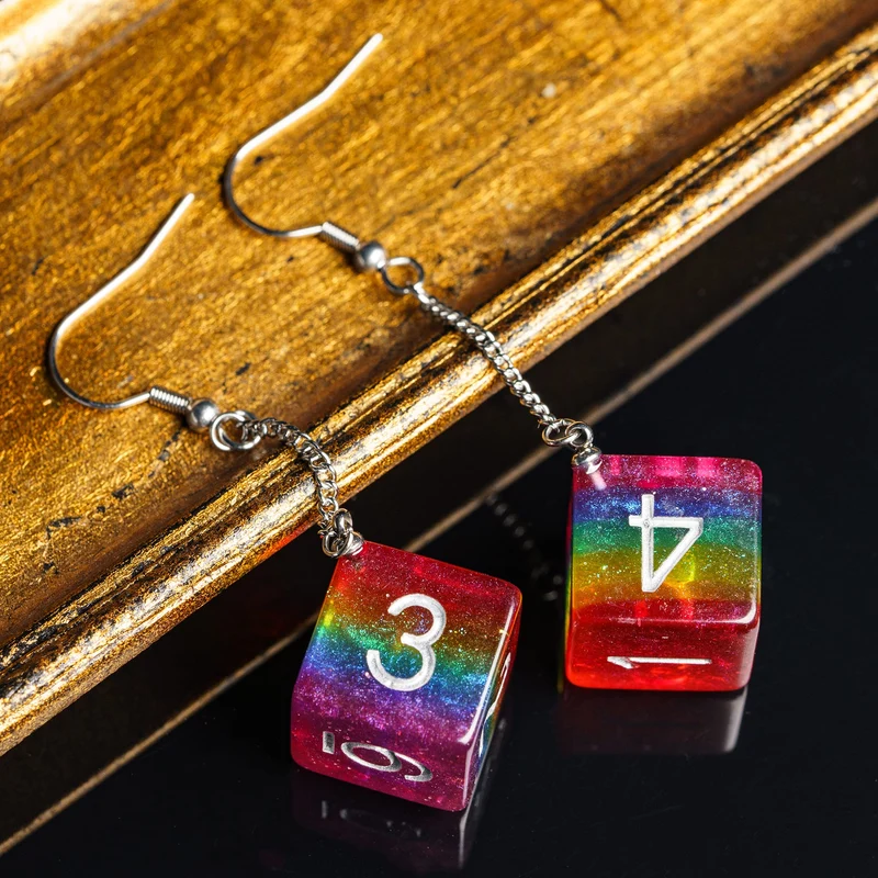 D20 / D6 Ohrringe verschiedene Farben und Formen
