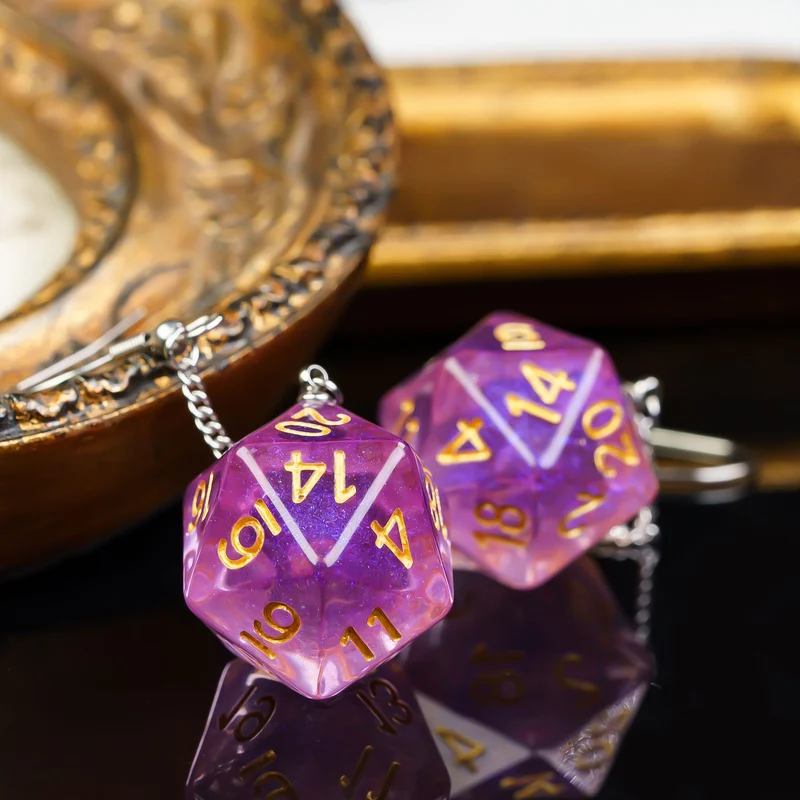 D20 / D6 Ohrringe verschiedene Farben und Formen