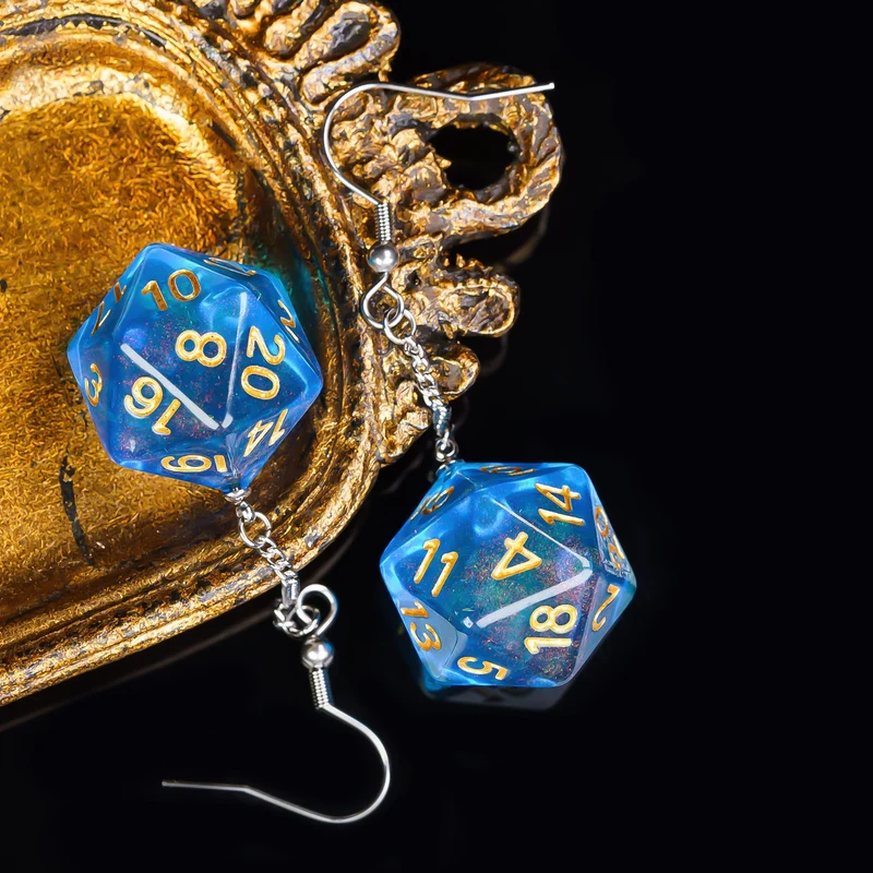 D20 / D6 Ohrringe verschiedene Farben und Formen