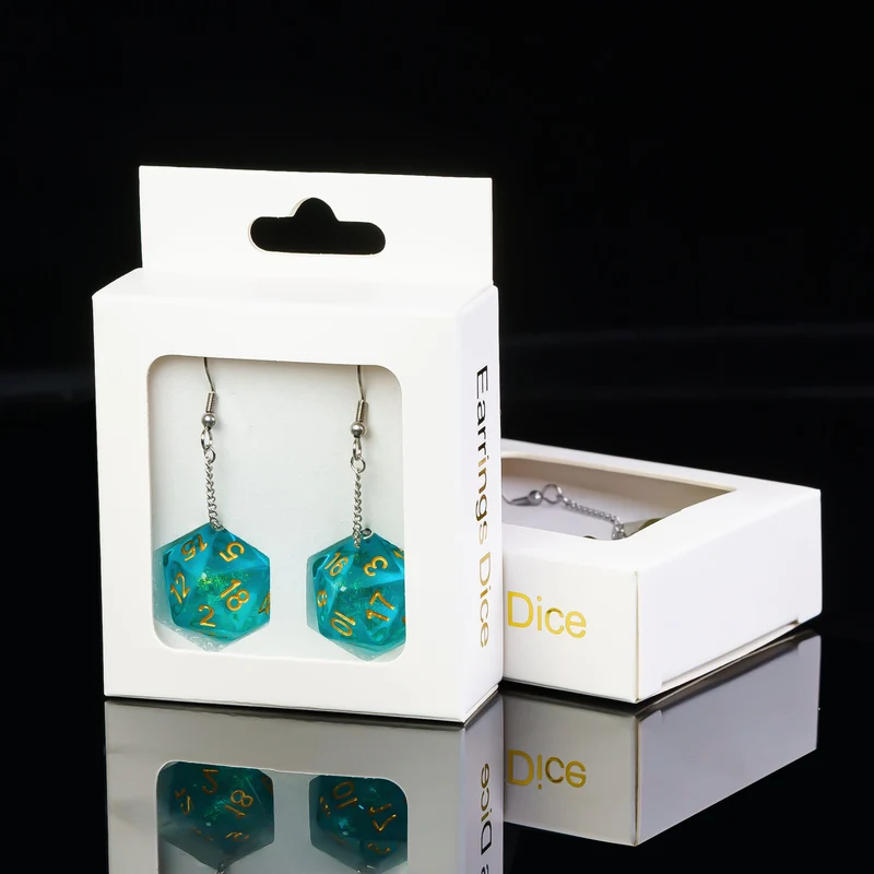 D20 / D6 Ohrringe verschiedene Farben und Formen