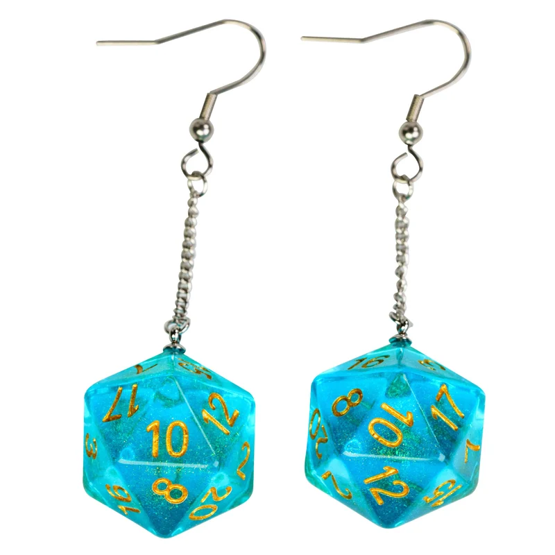 D20 / D6 Ohrringe verschiedene Farben und Formen