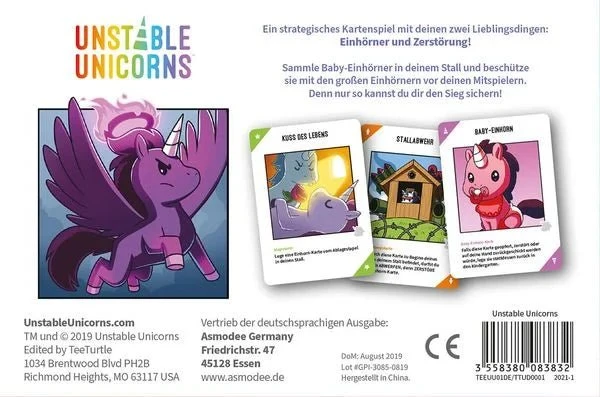 Unstable Unicorns Kartenspiel ab 8 Jahren – Asmodee