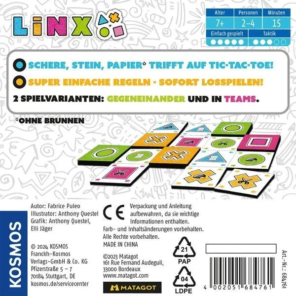 LINX – Taktikspiel mit Schere Stein Papier