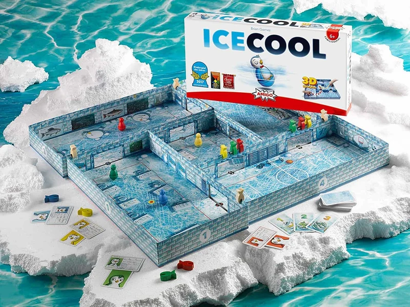 ICECOOL Kinderspiel – Actionreiches Schnippspiel mit Pinguinen