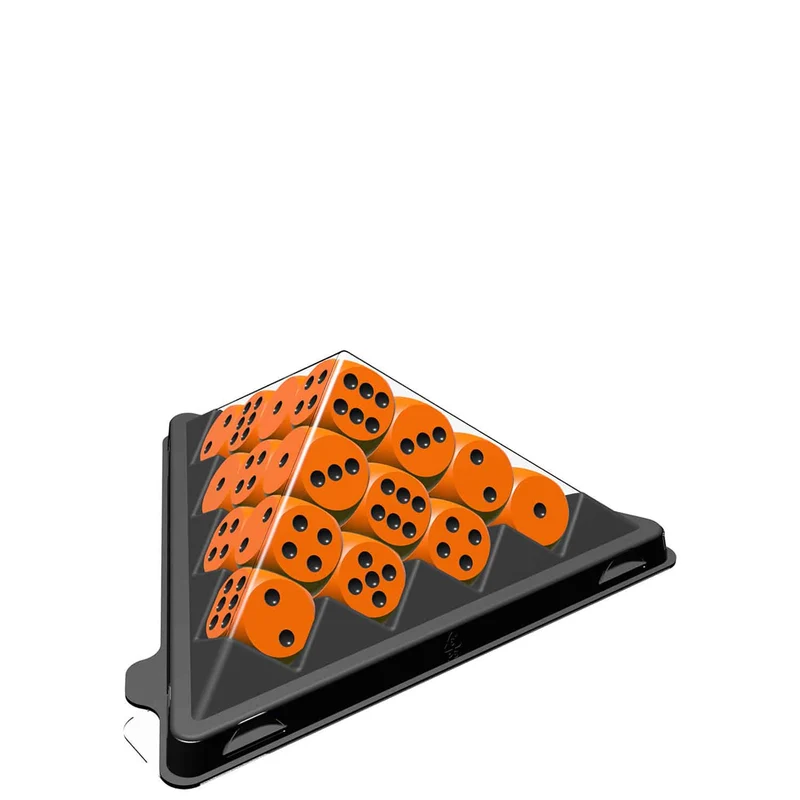 Mini-Würfelpyramide orange – kompaktes Würfelspiel