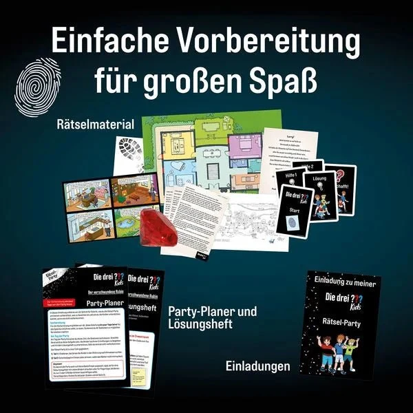 Rätsel-Party: Die drei Fragezeichen Kids - Der verschwundene Rubin