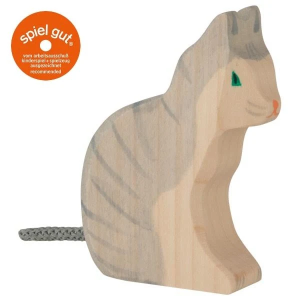 Katze sitzend – Holzfigur ab 3 Jahren – HOLZTIGER
