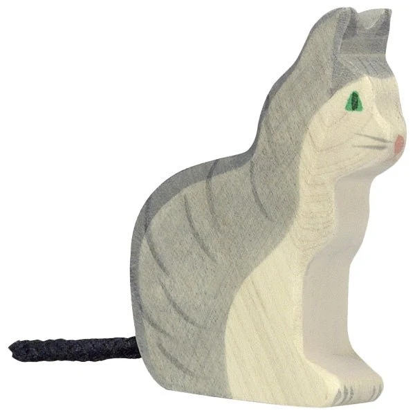Katze sitzend – Holzfigur ab 3 Jahren – HOLZTIGER