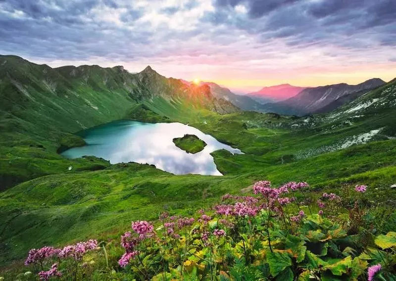 Erwachsenenpuzzle Allgäuer Bergsee – 1000 Teile